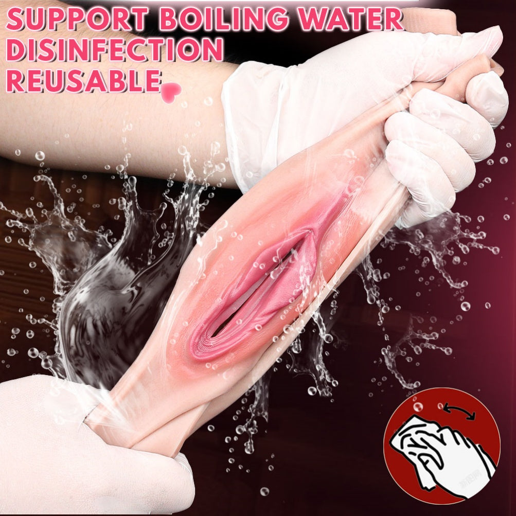 Realistic Flesh-Like Silicone Fake Vagina - Perfect for Boy-Style Strap-On Sex Toys