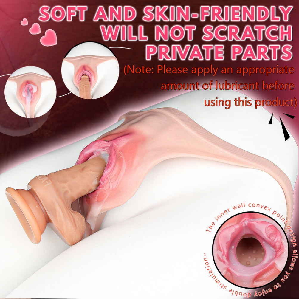 Realistic Flesh-Like Silicone Fake Vagina - Perfect for Boy-Style Strap-On Sex Toys