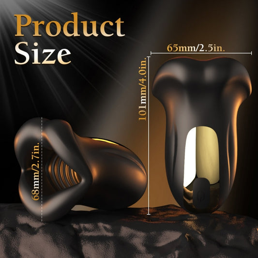Lip-Shaped Silicone Blowjob Masturbation Cup - Male Penis Desensitization Trainer