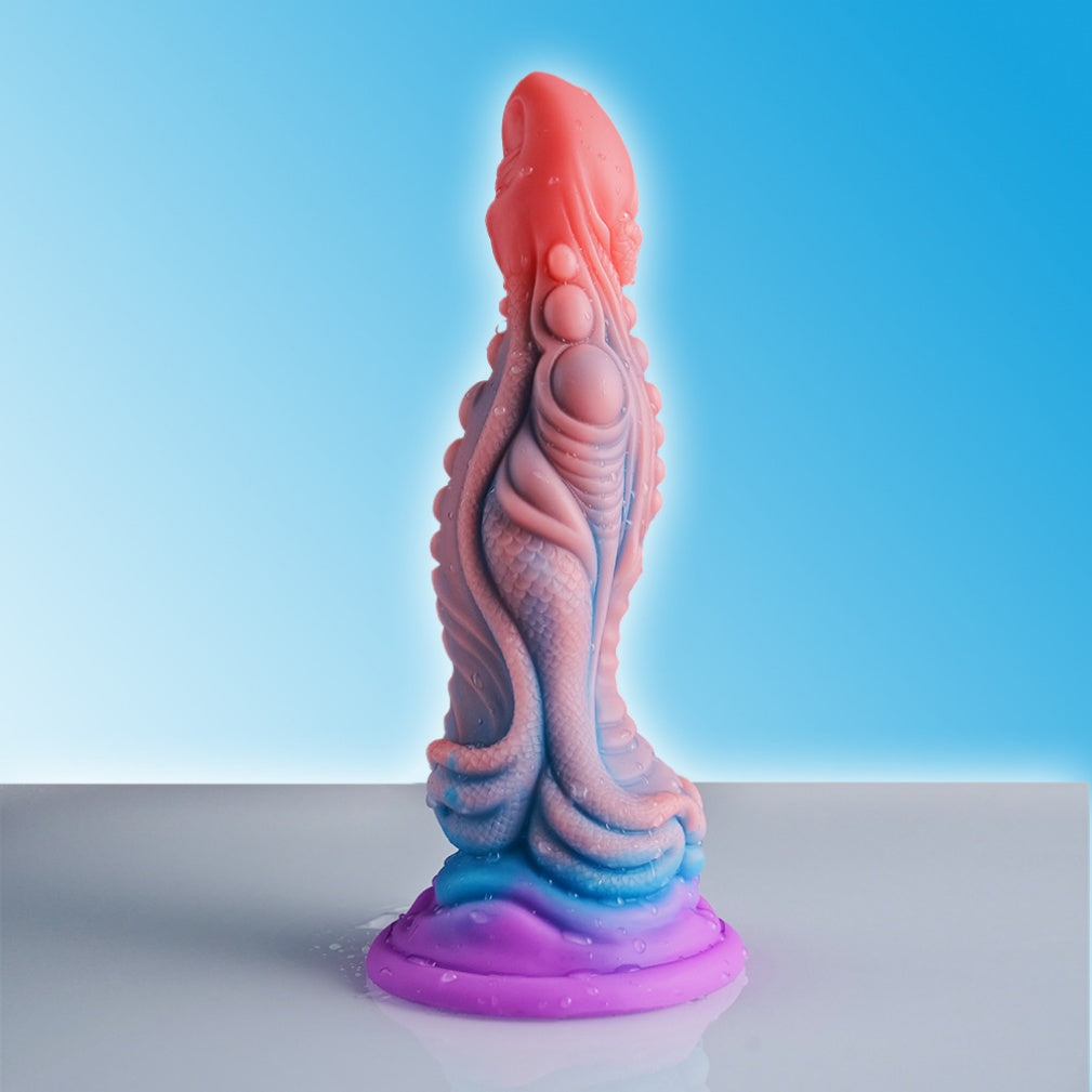 Fantasy Alien Silicone Dragon Dildo with Suction Cup – Insertable Vaginal Massage Sex Toys