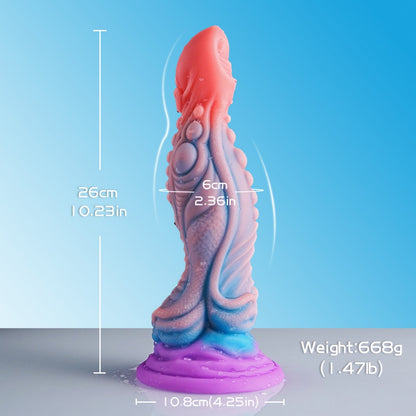 Fantasy Alien Silicone Dragon Dildo with Suction Cup – Insertable Vaginal Massage Sex Toys