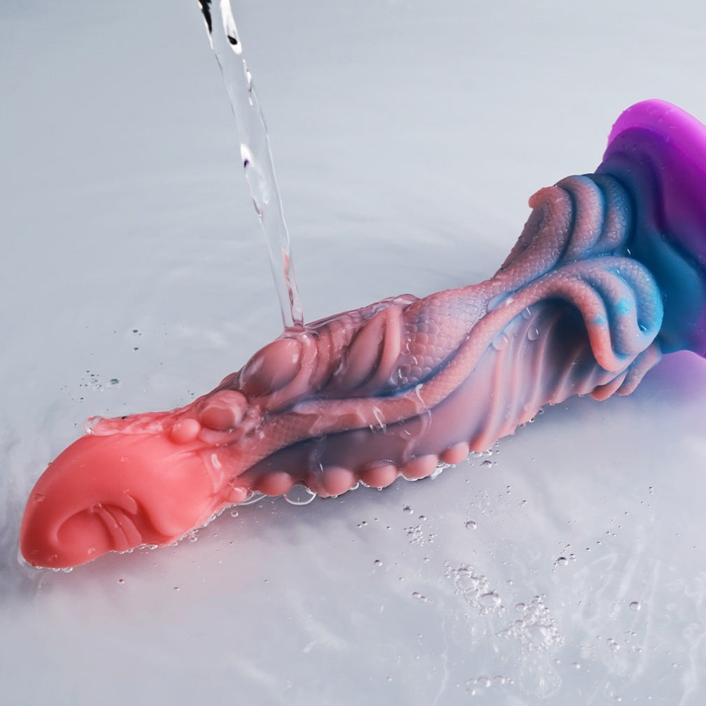 Fantasy Alien Silicone Dragon Dildo with Suction Cup – Insertable Vaginal Massage Sex Toys