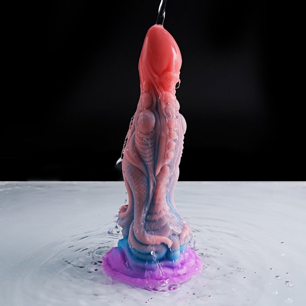 Fantasy Alien Silicone Dragon Dildo with Suction Cup – Insertable Vaginal Massage Sex Toys