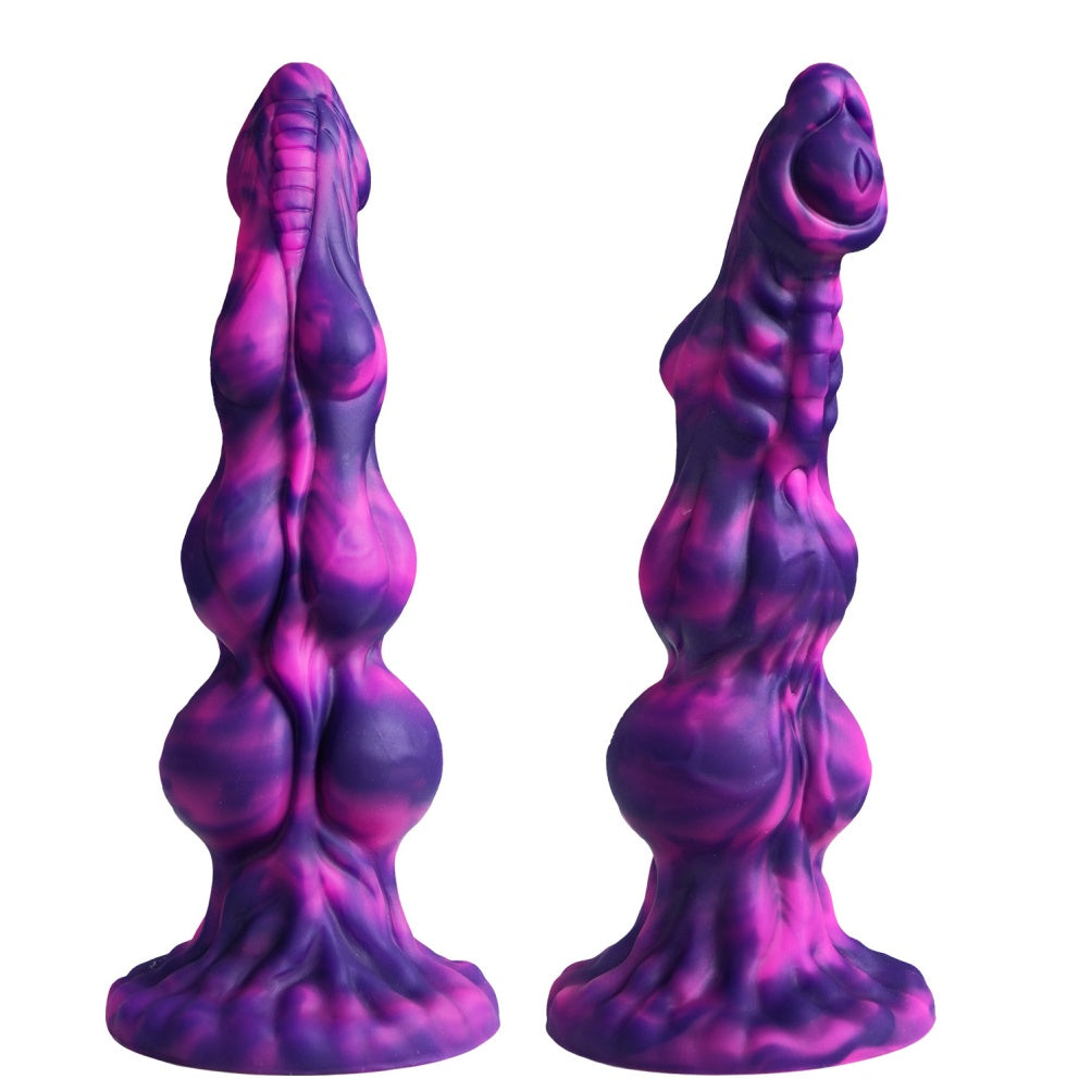 Fantasy Anal Beads Knot Dildo – Purple Silicone G-Spot Expansion Sex Toys