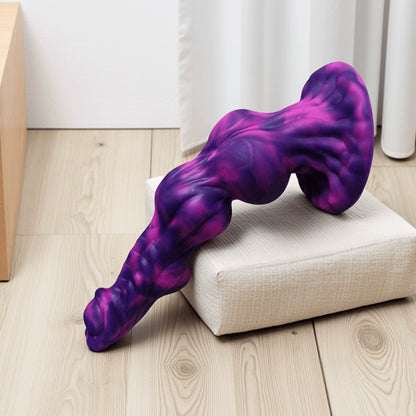 Fantasy Anal Beads Knot Dildo – Purple Silicone G-Spot Expansion Sex Toys