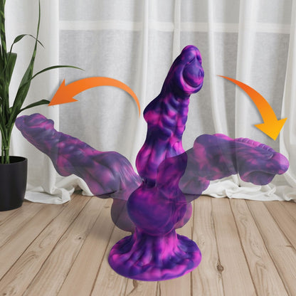 Fantasy Anal Beads Knot Dildo – Purple Silicone G-Spot Expansion Sex Toys