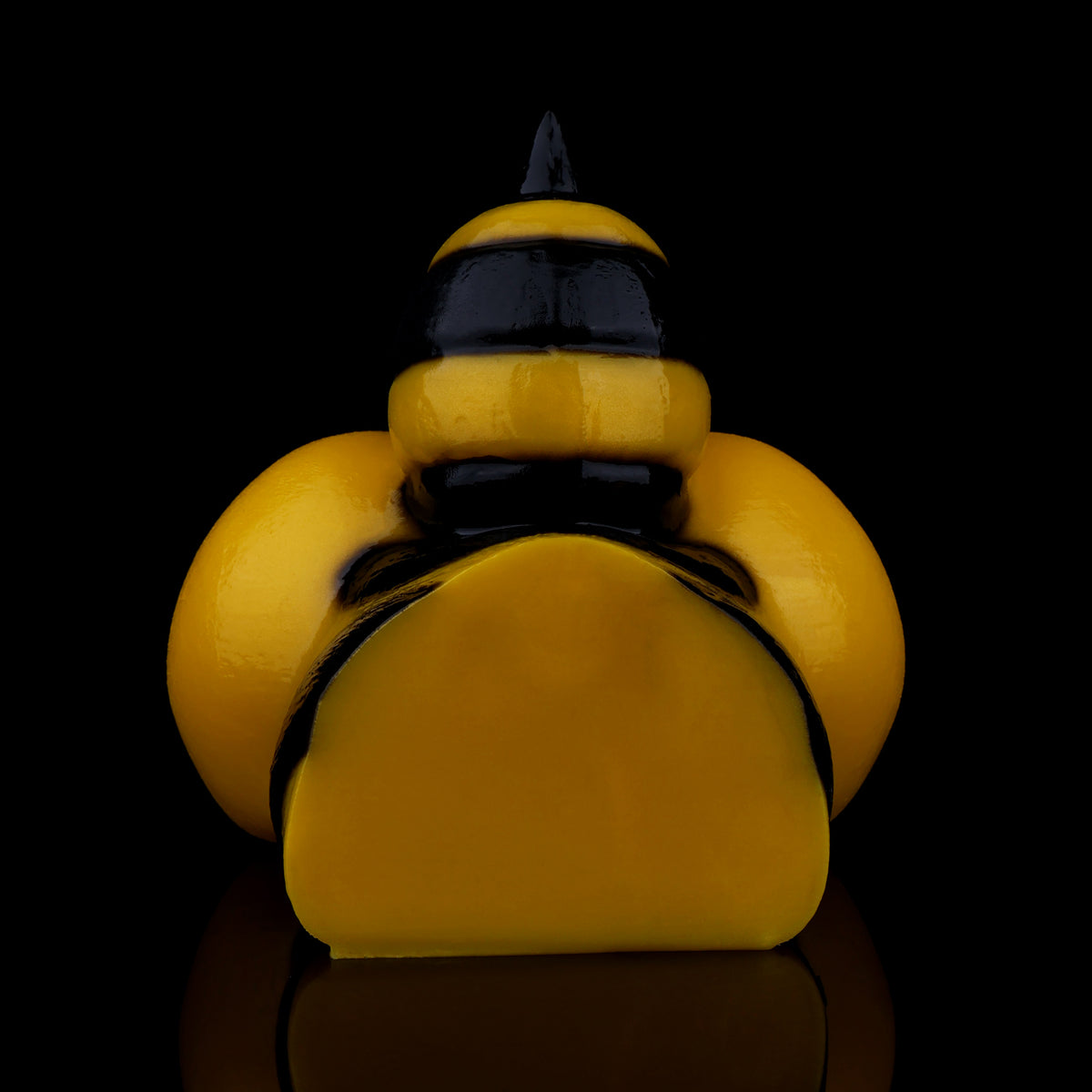 Queen Bee Pocket Pussy | Fantasy Dual-Channel Butt Masturbator with Bee Sting Tip & Stripe Texture — Platinum Silicone