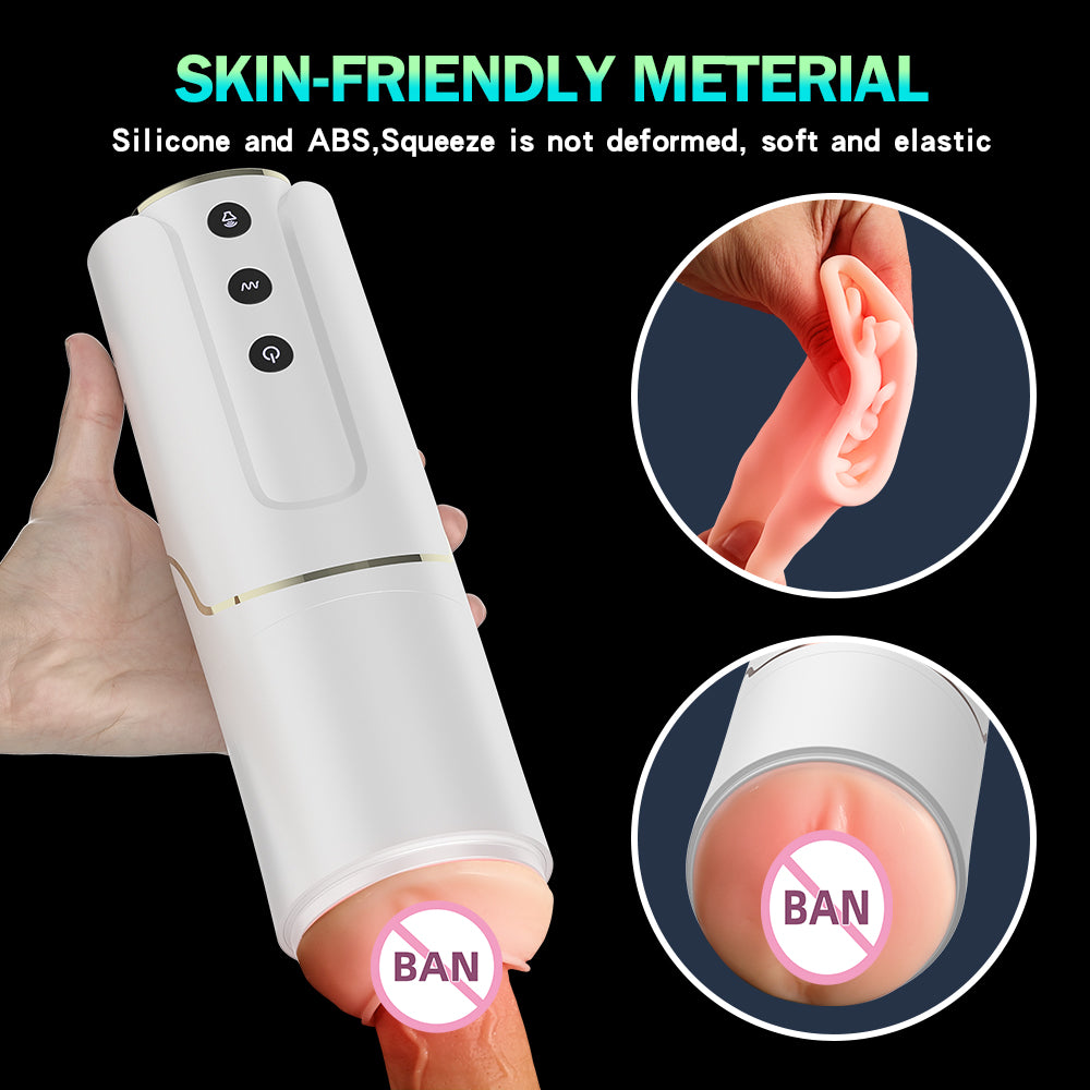 Automatic Pussy Sleeve Male Masturbator - Rotating Penis Massage Sucking Masturbation Adult Toys