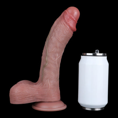 Hydraulic Ejaculating Realistic Dildo – Dual-Layer Liquid Silicone Squirting Cock with Suction Base