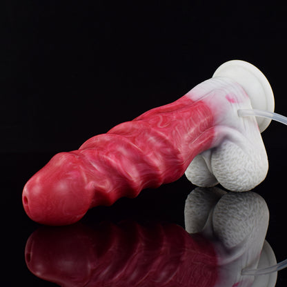 Ejakulierender Monsterdildo-Buttplug – Großes, spiralförmiges Sexspielzeug für die vaginale Prostatamassage für Frauen