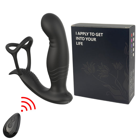 Remote Control Flapping Prostate Massager - Vibrating Cock Ring Anal Vibrator Sex Toys for Men