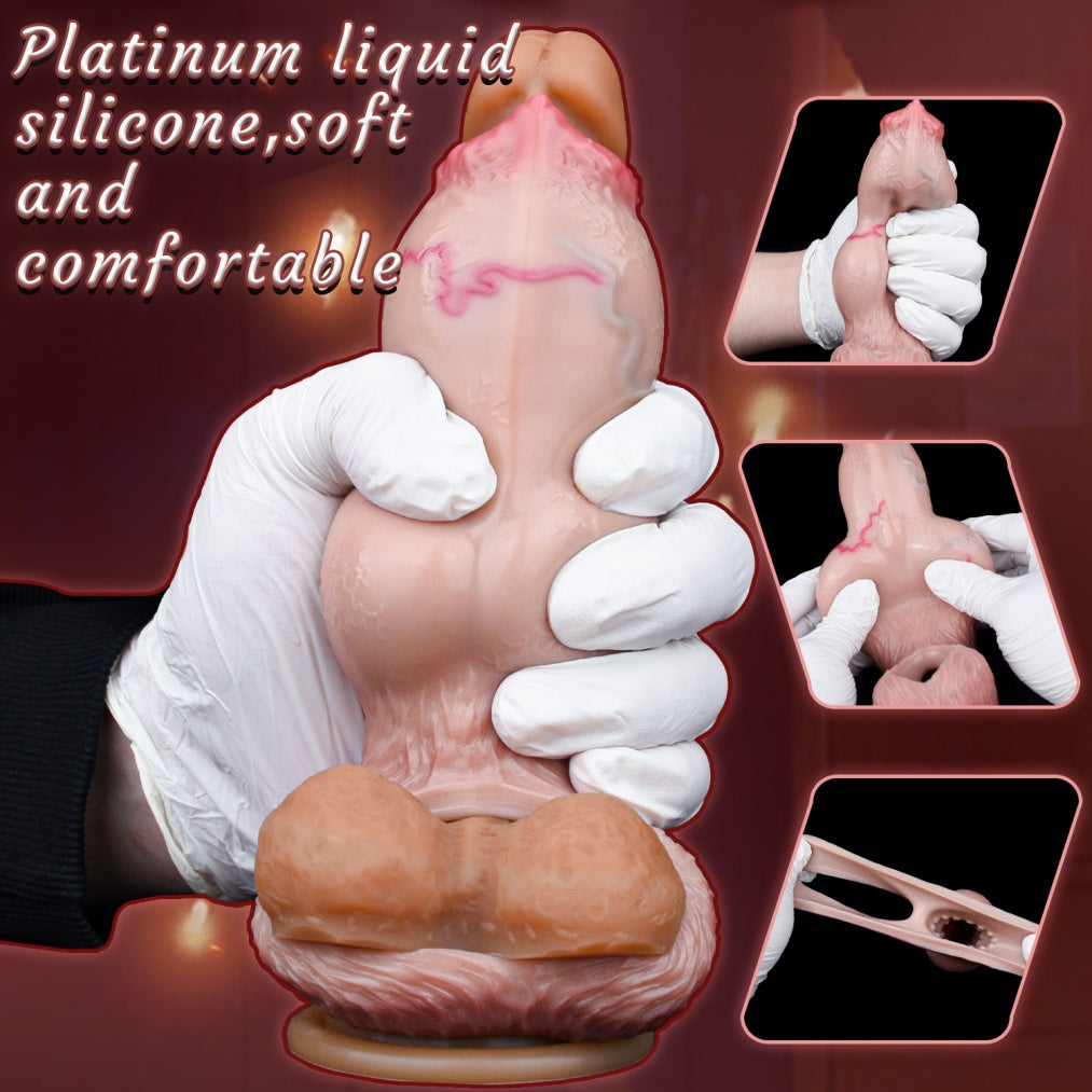 Realistic Fantasy Dog Knot Cock Sleeve - Penis Extender & Girth Enhancer for Beastly Pleasure