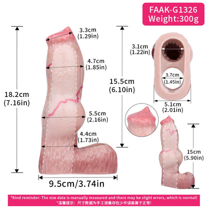 Realistic Fantasy Dog Knot Cock Sleeve - Penis Extender & Girth Enhancer for Beastly Pleasure
