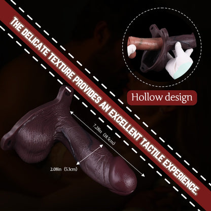 Delay Ejaculation Time Simulated Cocksleeve - Men Wearable Strapon Silicone Device