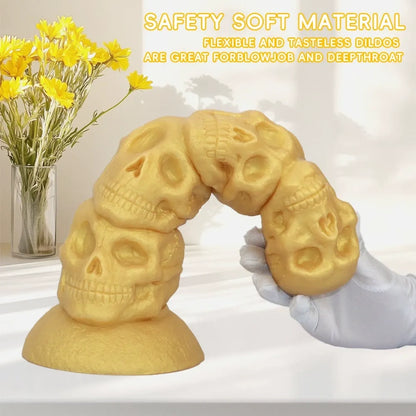 Fantasy Skull Analkugeln Silikondildo mit Saugnapf - Weibliches Vaginalfisting-Expansions-Masturbationsspielzeug