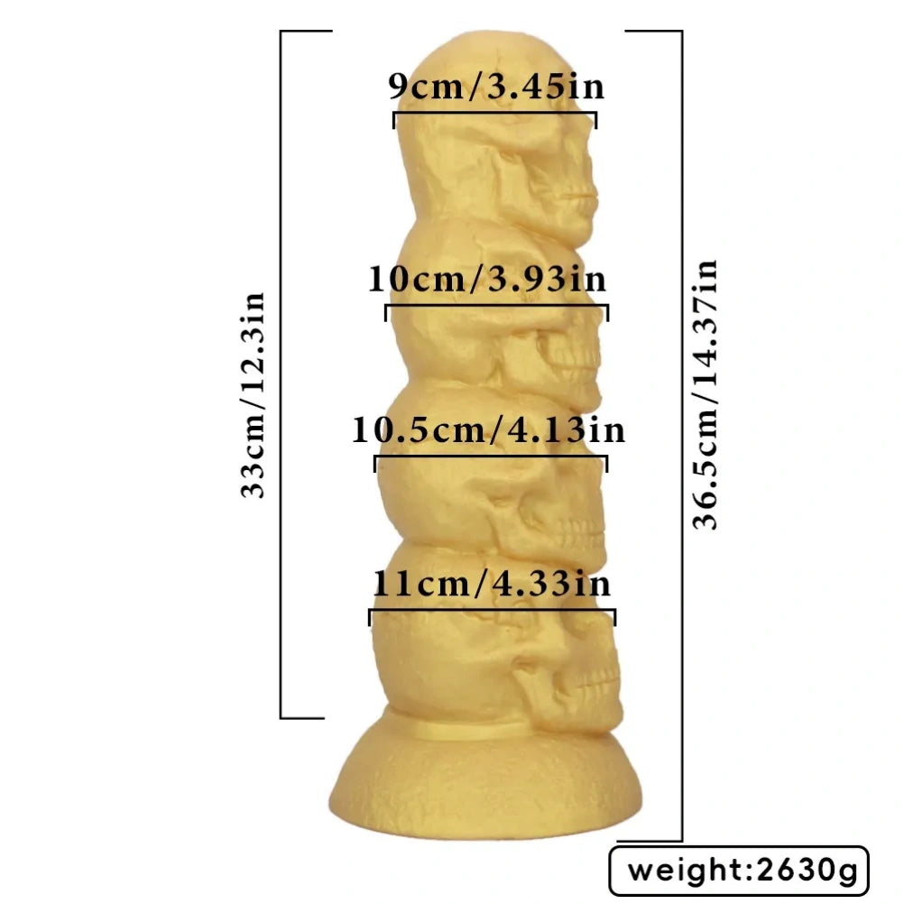 Fantasy Skull Analkugeln Silikondildo mit Saugnapf - Weibliches Vaginalfisting-Expansions-Masturbationsspielzeug