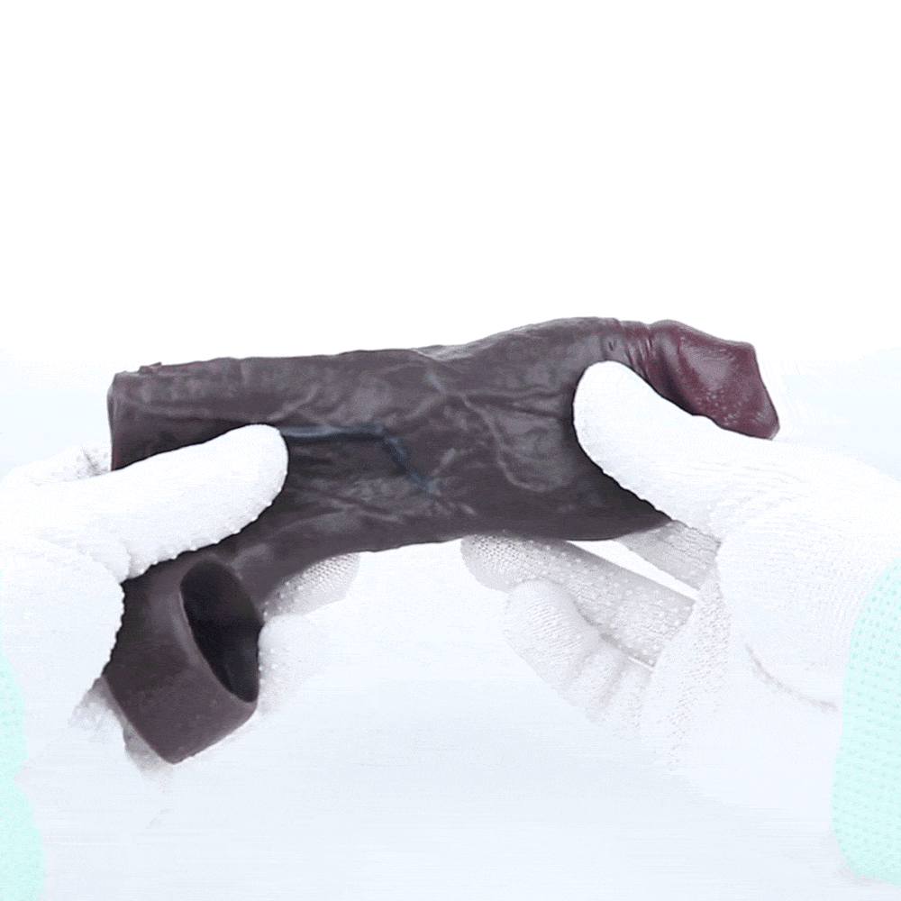 Realistic Black Silicone Wearable Penis Sleeve – Girth Enhancing Cock Extender for Erection Support & Delay