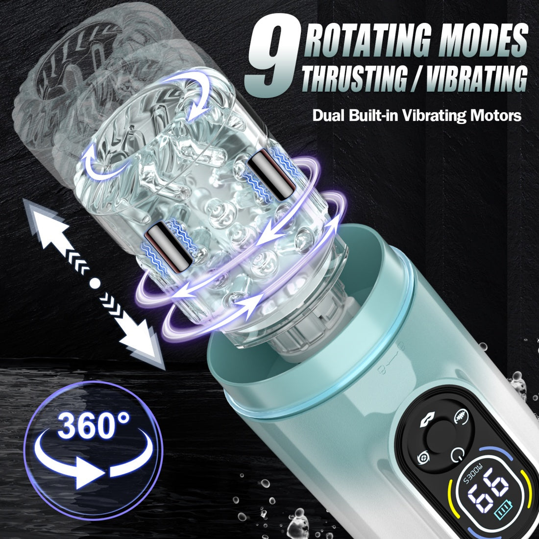 Robust Rotation Vibrating Blowjob Masturbation Cup Electric Sucking Domlust Robust Rotation Vibrating Blowjob Masturbation Cup Electric Sucking Domlust