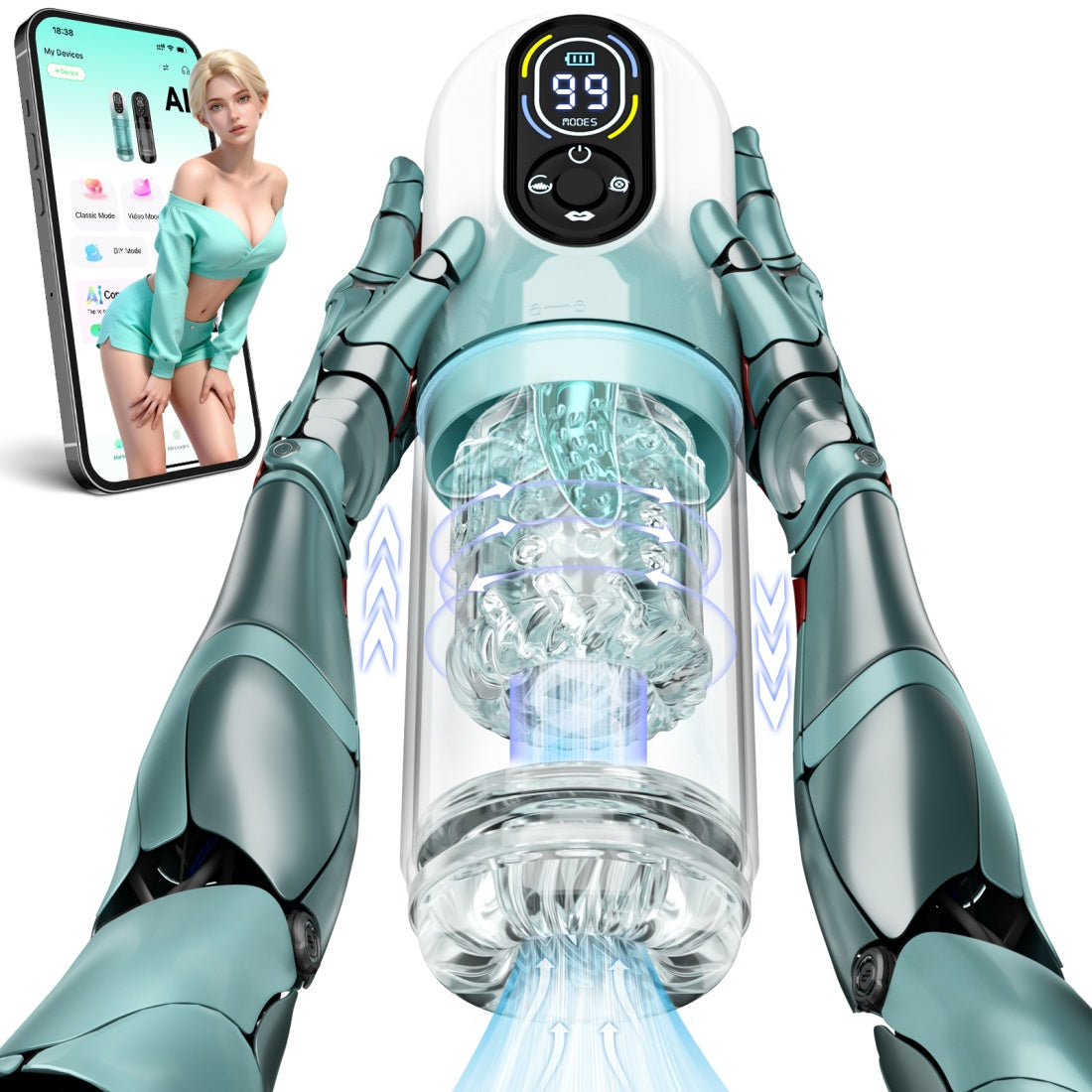 Multi-Function Vibrating Blowjob Cup – Electric Sucking & Licking Masturbator for Men