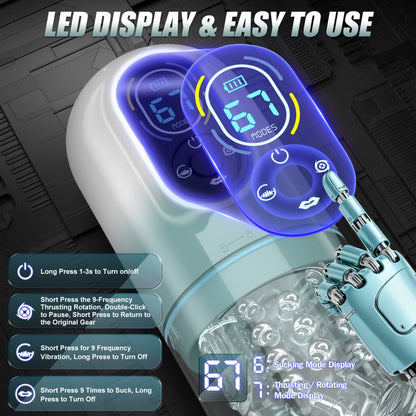 Multi-Function Vibrating Blowjob Cup – Electric Sucking & Licking Masturbator for Men