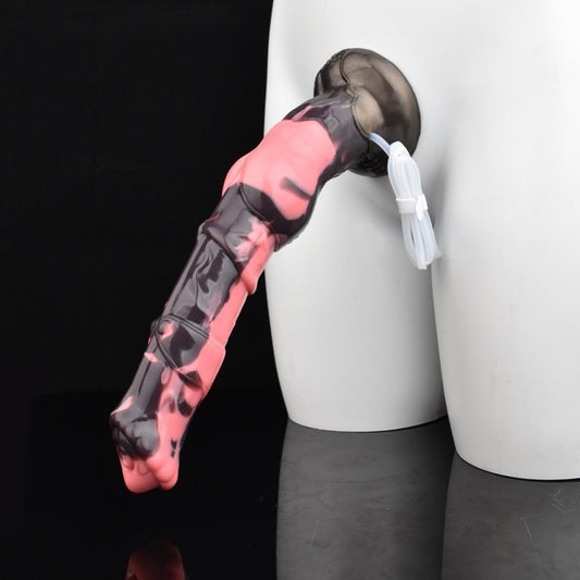 Bistrot de Domlust Monstre Cheval Dildo – Silicone Platine Giclant Noué Fantaisie Ventouse Jouet Sexuel