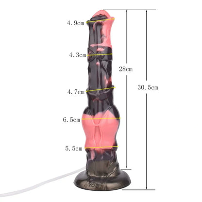 Monster Horse Cock Silicone Suction Cup Dildo-Squirting Fantasy Toy with Knot for Women's Orgasmic Massage