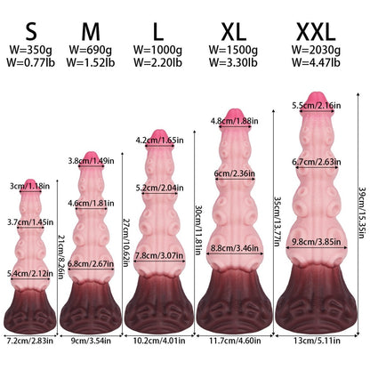 Alien Tentacle Monster Dildo – Platinum Silicone Fantasy Fetish Toy with Suction Cup | Domlust