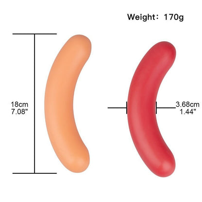 Fantasy Hot Dog Sausage Dildo-Discreet Silicone Sex Toys for Female Vaginal Masturbation