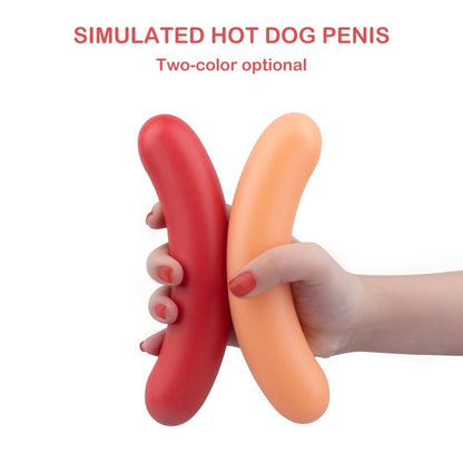 Fantasy Hot Dog Sausage Dildo-Discreet Silicone Sex Toys for Female Vaginal Masturbation