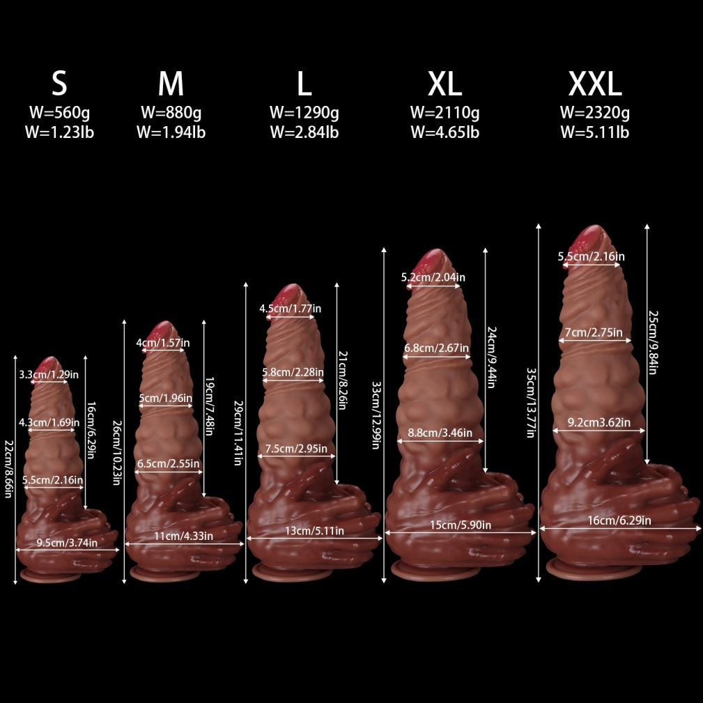 Fantasy Big Giant Silicone Dildo – Huge Testicle Extreme Vaginal Fetish Women Masturbator