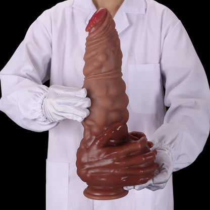 Fantasy Big Giant Silicone Dildo – Huge Testicle Extreme Vaginal Fetish Women Masturbator
