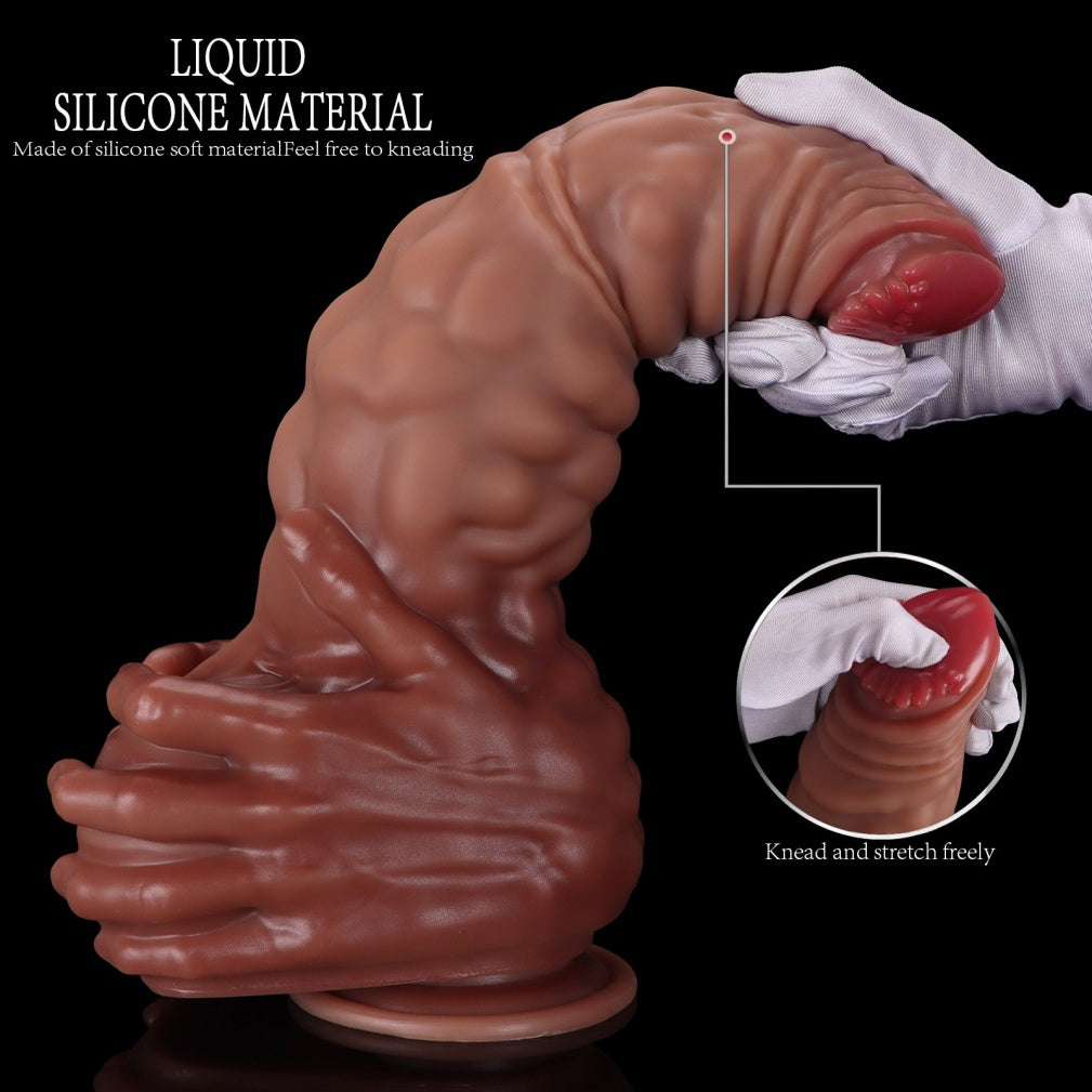 Fantasy Big Giant Silicone Dildo – Huge Testicle Extreme Vaginal Fetish Women Masturbator