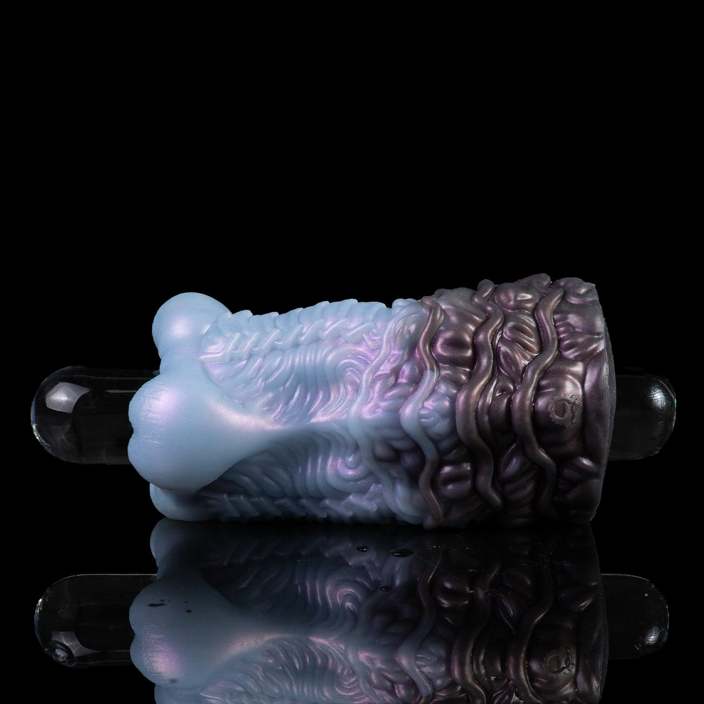 Alien Abyss Pocket Pussy — Iridescent Blue-Purple Fantasy Silicone Masturbator with Textured Creature Canal