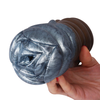 Alien Pussy Pocket Masturbation Cup - Metal-like Monster Vaginal Oral Sex Toys for Men