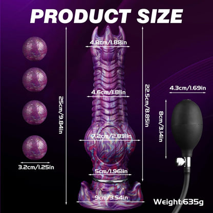 Godemiché ovipositeur en forme de nœud de créature extraterrestre fantastique – Jouet sexuel pour l'expansion vaginale et la reproduction