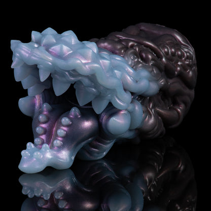 Void Predator Pocket Pussy — Dual-Tone Beast Jaw Silicone Masturbator with Spiked Exterior & Beaded Tongue Canal