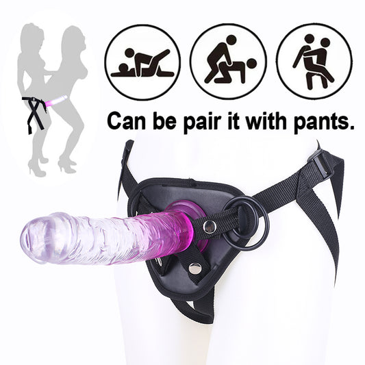 Strapon Jelly Gode Butt Plug - Harnais sans bretelles Reas Couple Lesbien Plaisir sexuel