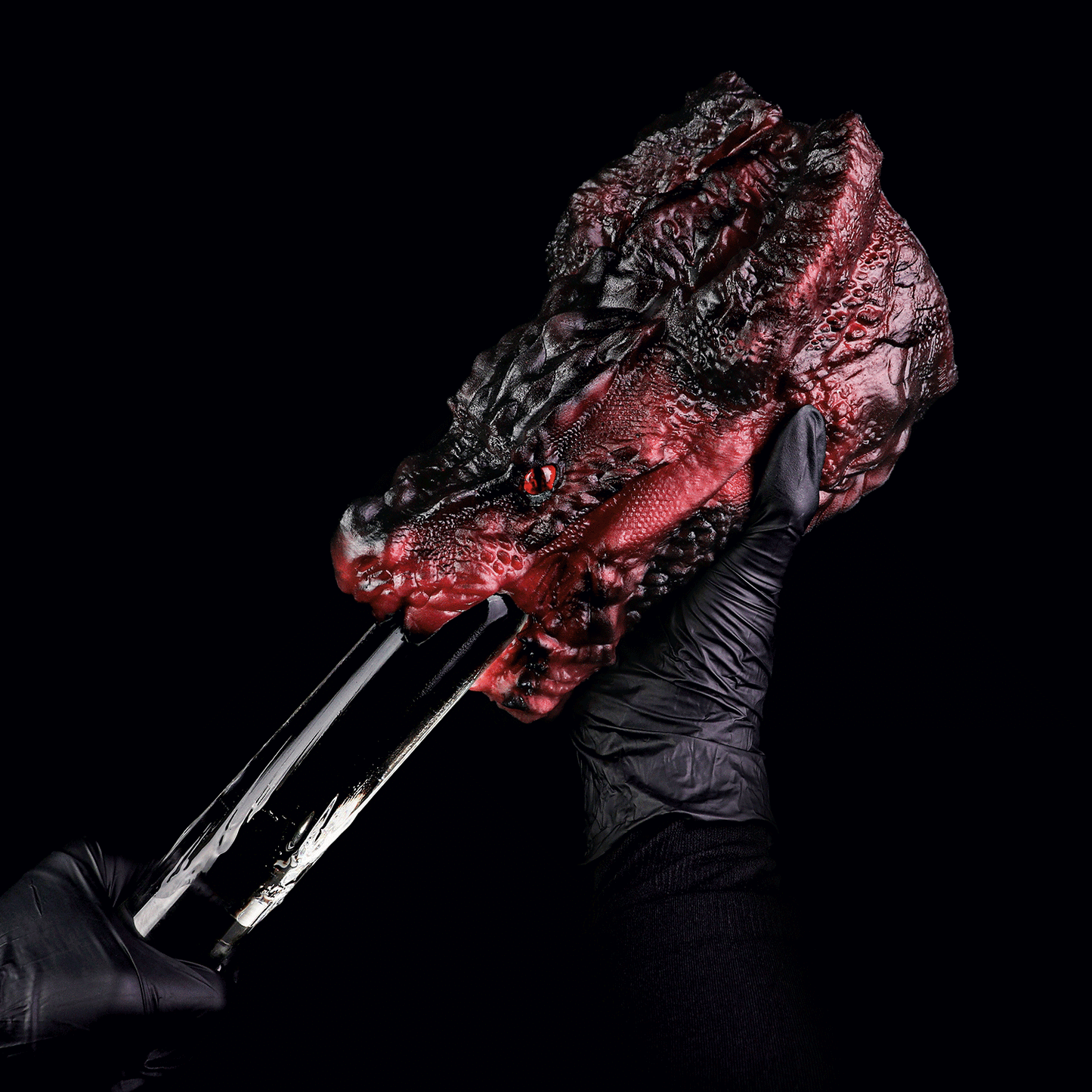 Höllendämonen-Drachenkopf-Fantasy-Sex-Puppe – Silikon-Alien-Masturbationsmuschi für simulierte Blowjobs