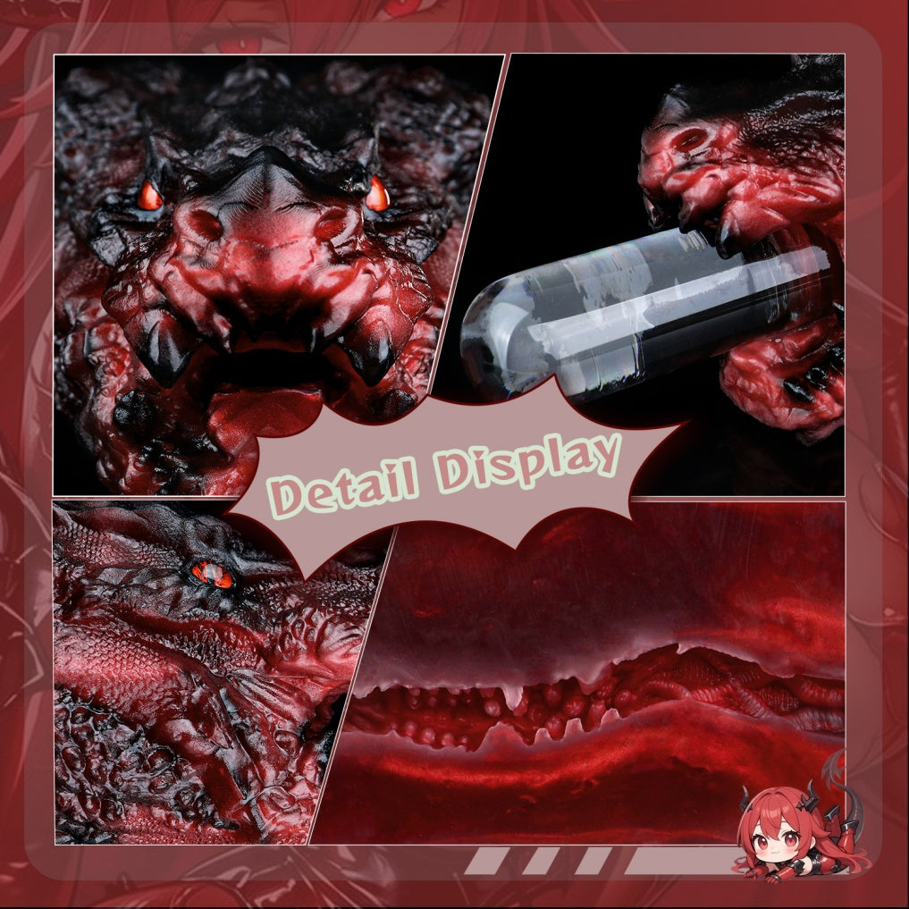Höllendämonen-Drachenkopf-Fantasy-Sex-Puppe – Silikon-Alien-Masturbationsmuschi für simulierte Blowjobs