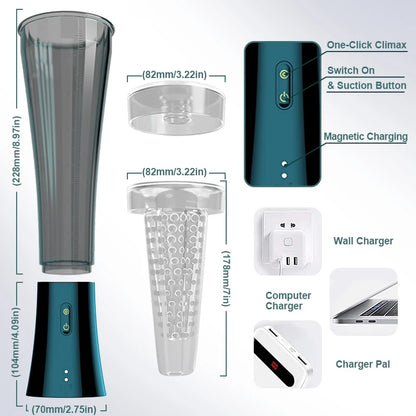 Masturbateur masculin à succion sous vide - Massage du pénis vibrant Jouet sexuel en silicone pour hommes