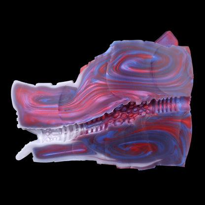 Masturbateur Fantasy Cyber-Bête Loup Mécanique – Dispositif de Masturbation Poupée Sexuelle en Silicone Liquide avec Canal Texturé & Action de Langue