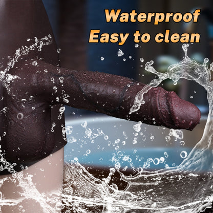 Male Penis Strap-On Fantasy Sheath Underwear - Black Silicone Extension and Enlargement Wearable Toy