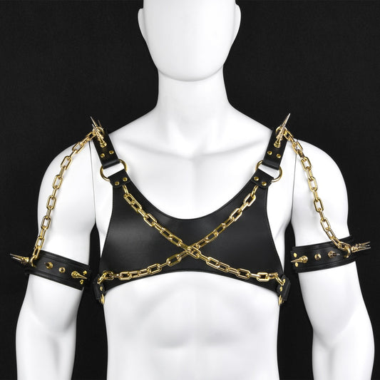 Corset de bondage Bettie en cuir - Jouet BDSM d'entraînement pour homme