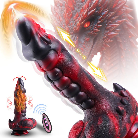Godemiché Dragon Fantasy 5 en 1 chauffant et vibrant avec télécommande – L'expérience sexuelle monstrueuse ultime