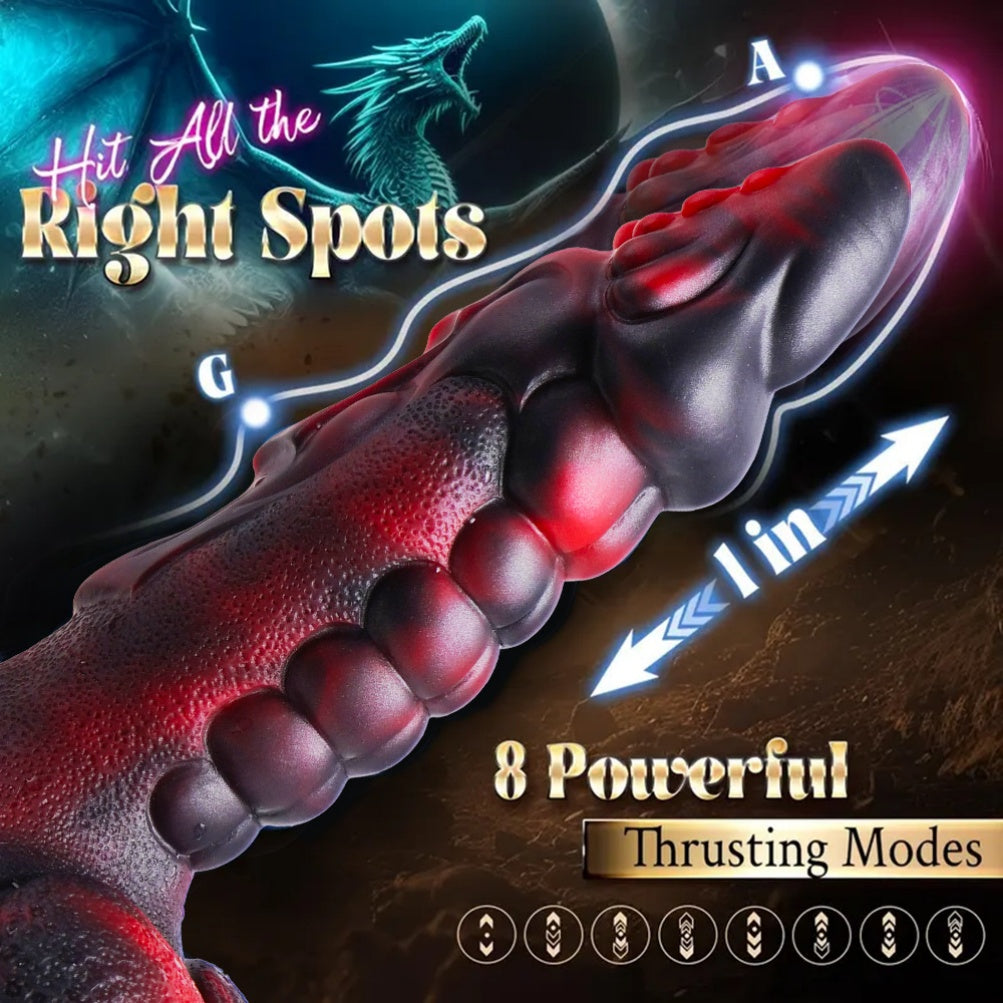 5-in-1 Heating & Thrusting Fantasy Dragon Dildo with Remote – The Ultimate Monster Sex Experience