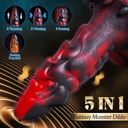5-in-1 Heating & Thrusting Fantasy Dragon Dildo with Remote – The Ultimate Monster Sex Experience