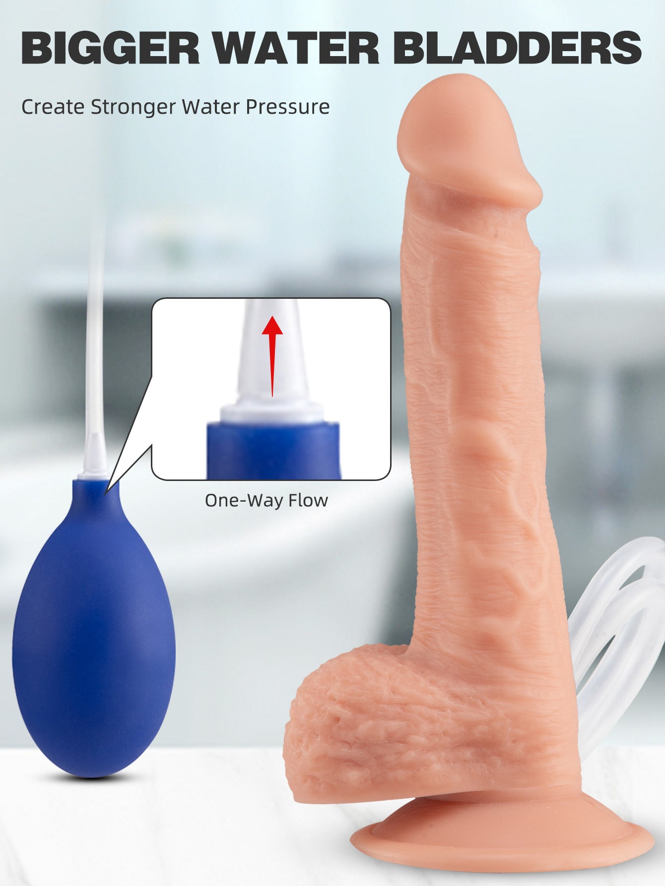 Realistic Penis Ejaculating Dildos - 9 inch Huge Squirting Dildo Sex Toys for Women