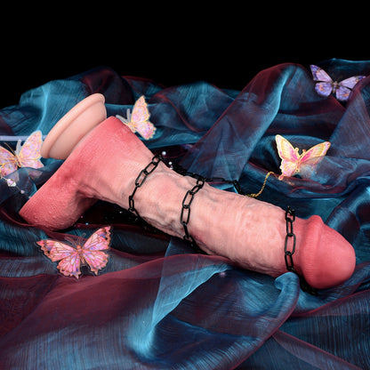 Wearable Squirt Silicone Suction Cup Dildo - Realistic Veined Texture Female Masturbation Toy