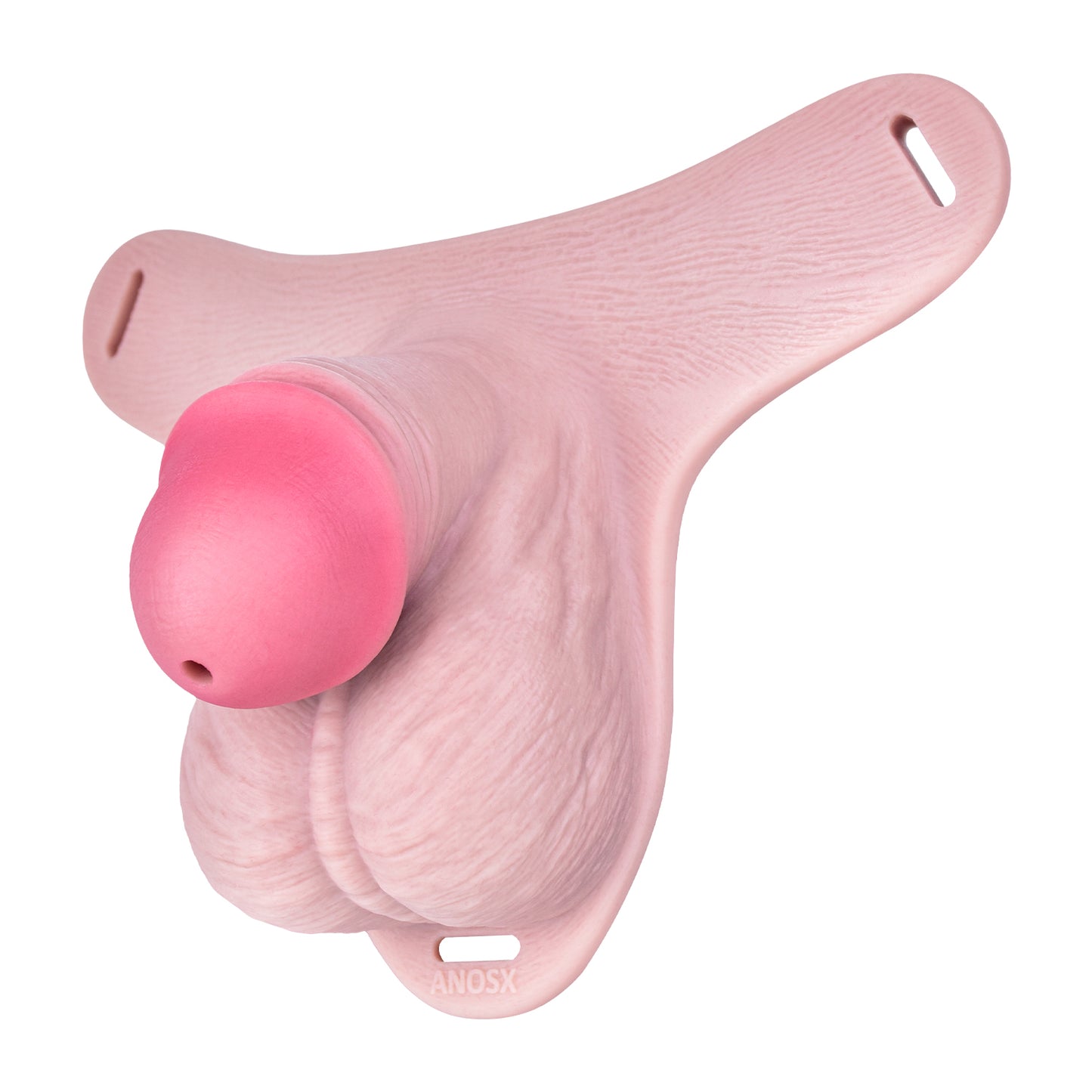 Realistic Silicone Chastity Pants with Urethral Opening — Platinum Silicone Male Chastity Cage for Long-Term BDSM Wear