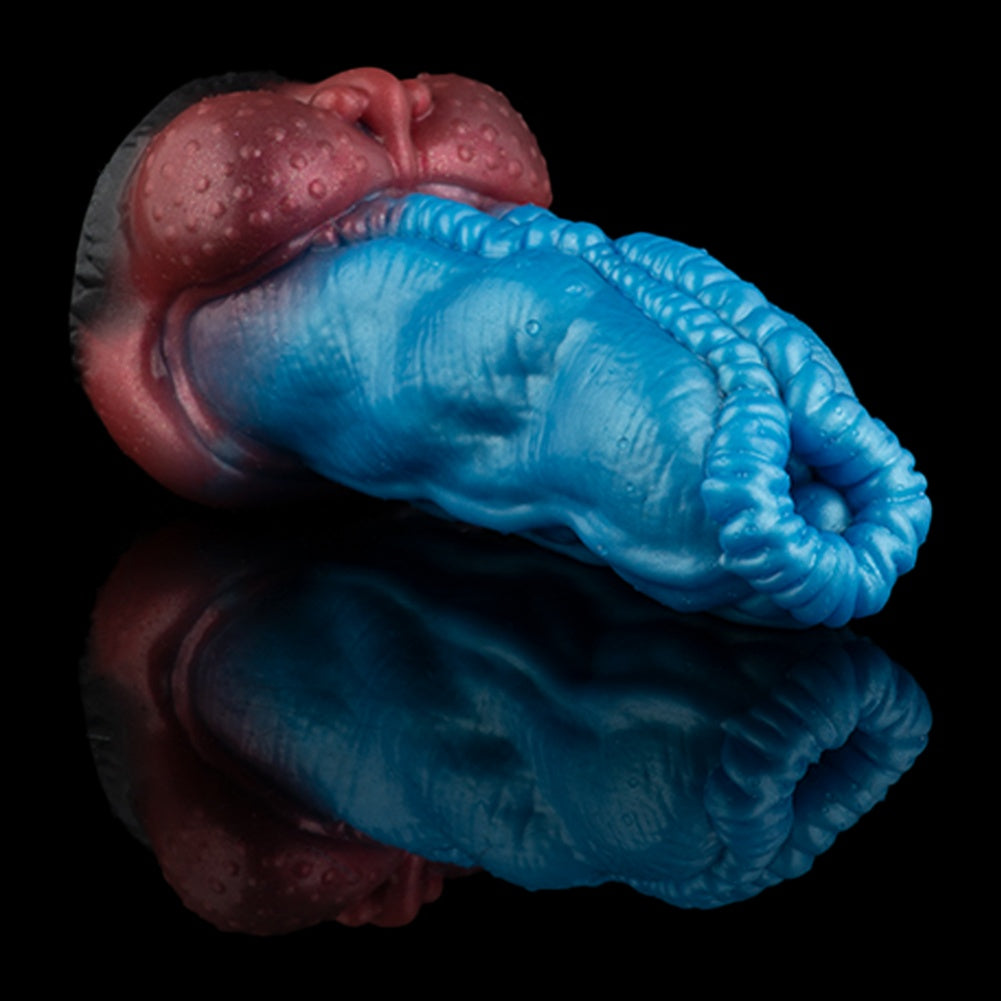 Fantasy Monster Tiger Tongue Pocket Pussy – Textured Silicone Stroker for Extreme Blowjob